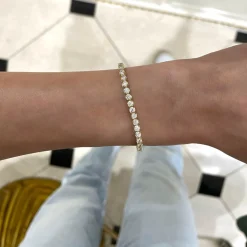 Buttercup Lab Diamond Scalloped Tennis Bracelet 4 ctw