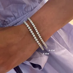 Buttercup Lab Diamond Scalloped Tennis Bracelet 4 ctw
