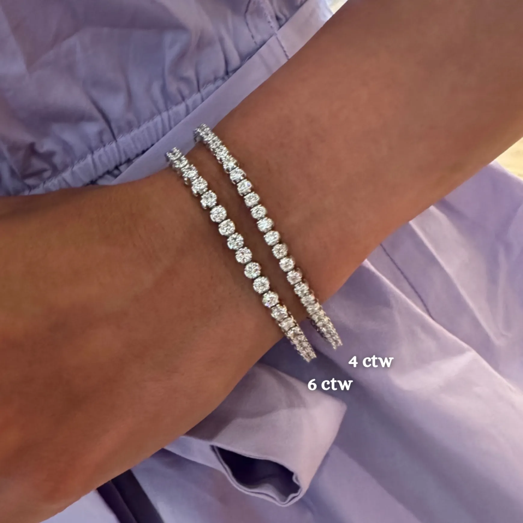 Buttercup Lab Diamond Scalloped Tennis Bracelet 4 ctw