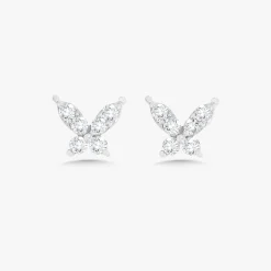 Butterfly Kisses Diamond Butterfly Stud Earrings