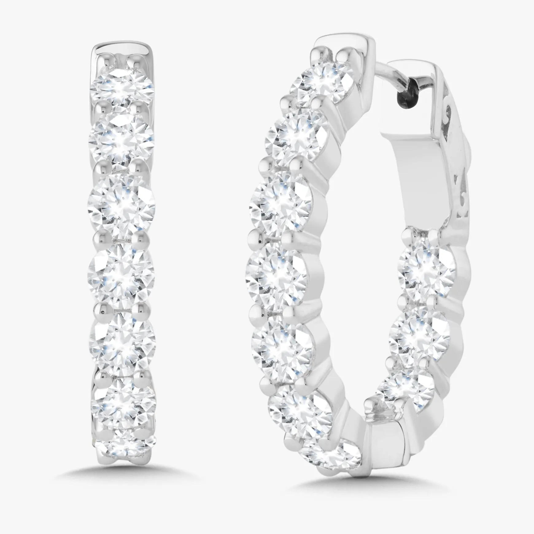 Calliope Diamond Hoop Earrings 4 ctw