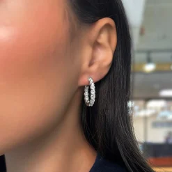 Calliope Diamond Hoop Earrings 4 ctw
