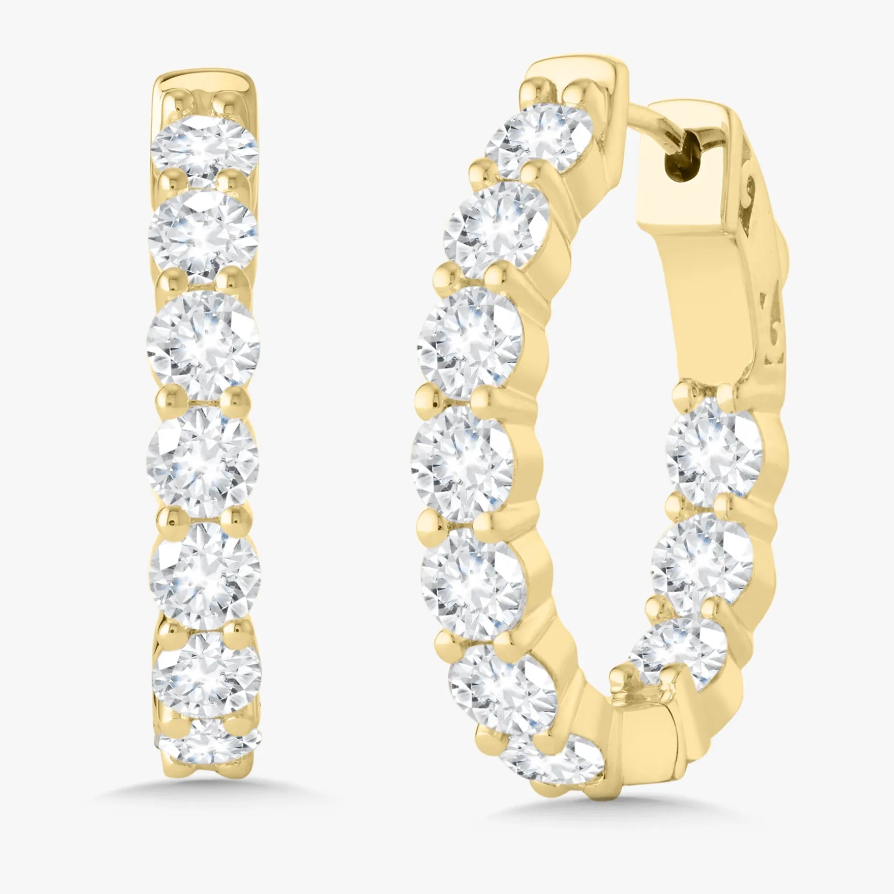 Calliope Diamond Hoop Earrings 4 ctw