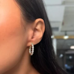 Calliope Diamond Hoop Earrings 4 ctw
