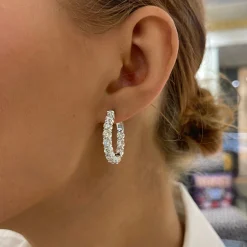 Calliope Diamond Hoop Earrings 4 ctw