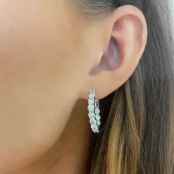 Calliope Diamond Hoop Earrings 4 ctw