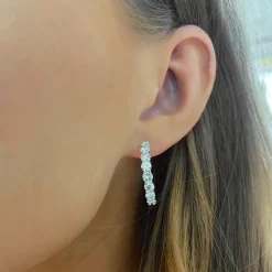 Calliope Diamond Hoop Earrings 4 ctw