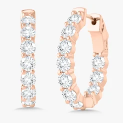 Calliope Diamond Hoop Earrings 4 ctw