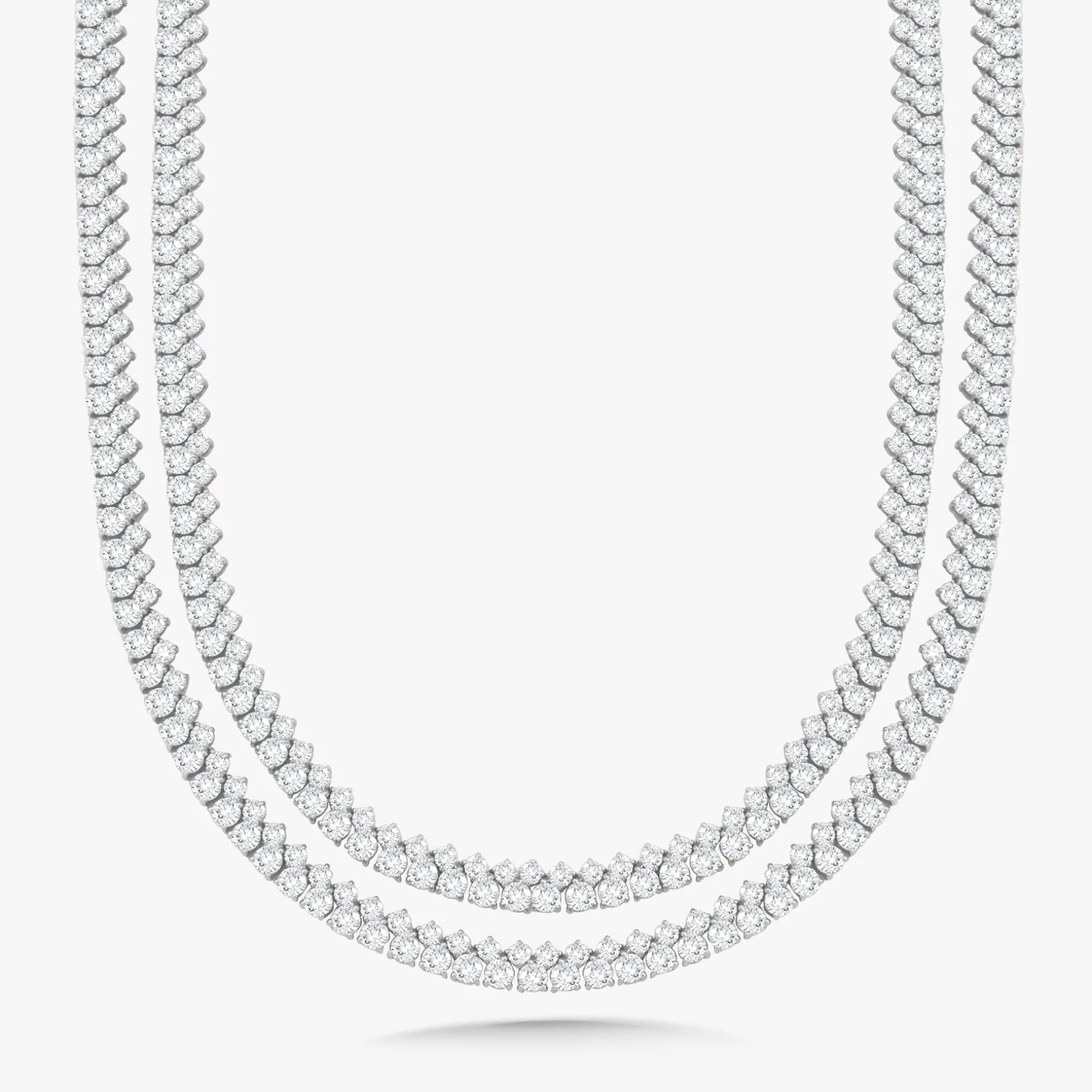 Capriana Double Row 30 Inch Tennis Necklace 35.56 ctw