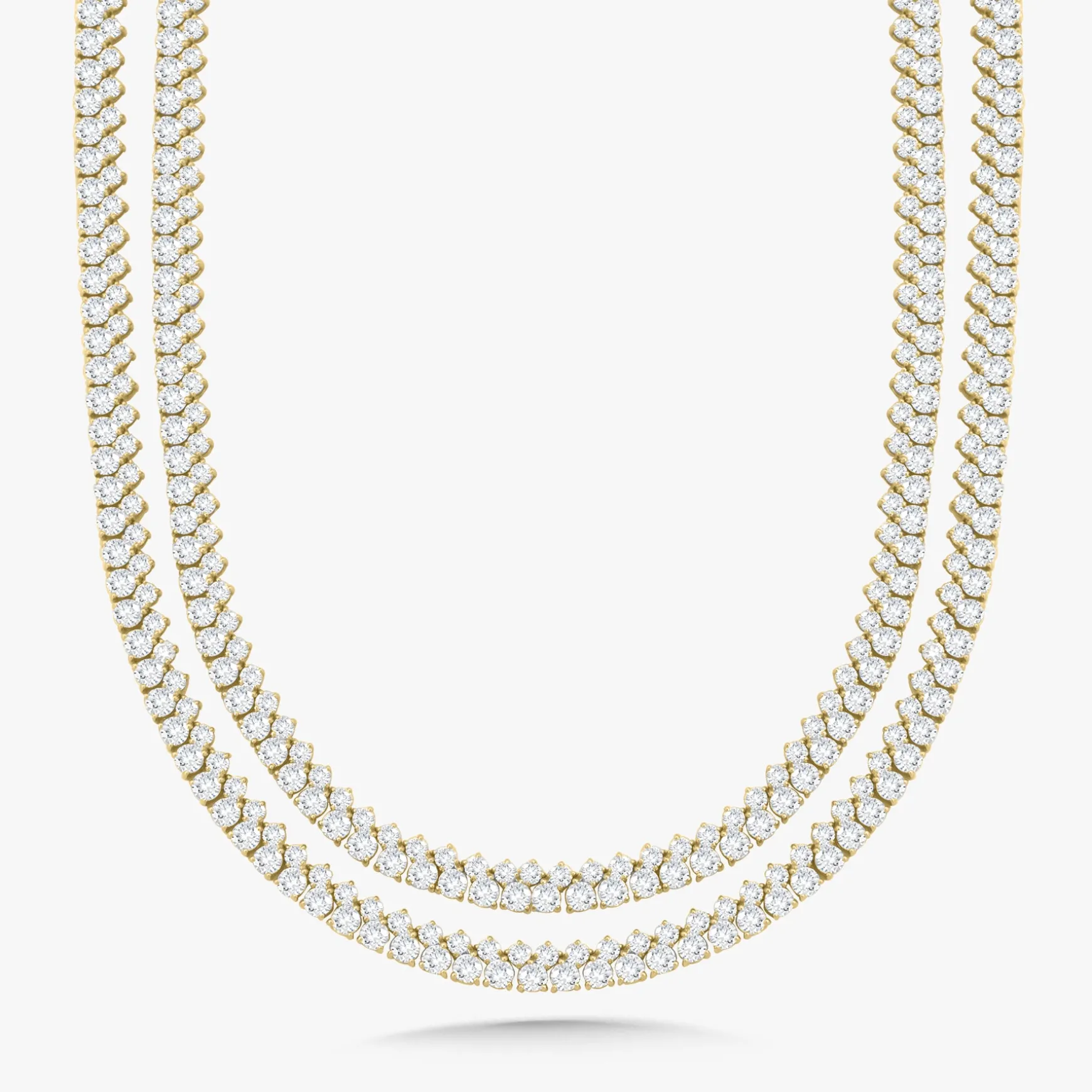 Capriana Double Row 30 Inch Tennis Necklace 35.56 ctw