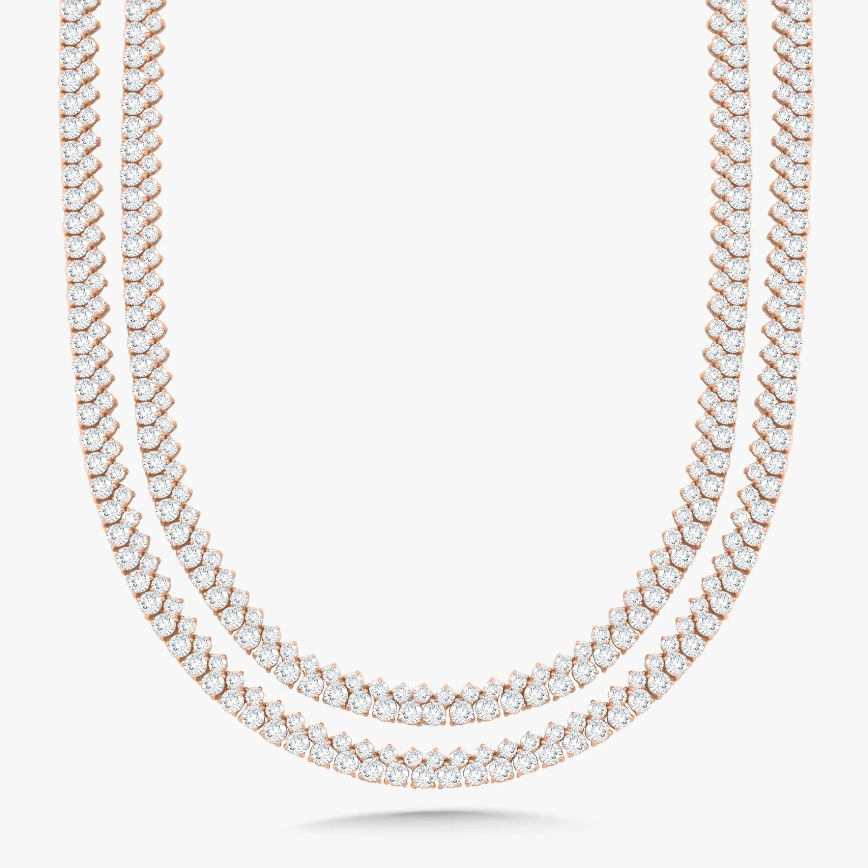 Capriana Double Row 30 Inch Tennis Necklace 35.56 ctw