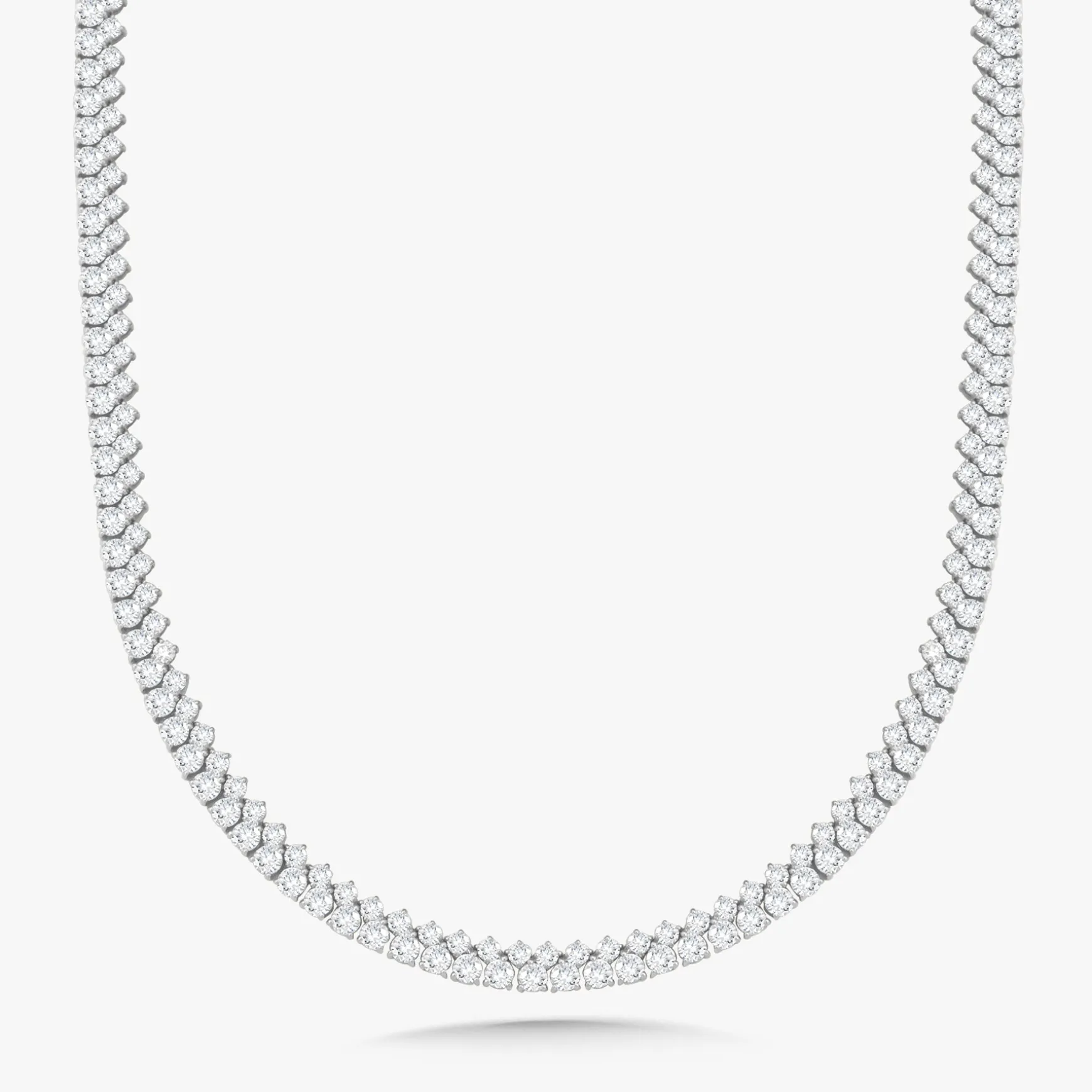 Capriana Double Row 30 Inch Tennis Necklace 35.56 ctw