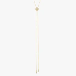 Celia Adjustable Necklace with Sliding Diamond Bolo