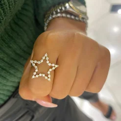 Charlie Cloud® Floating Diamond Star Ring 0.69 ctw