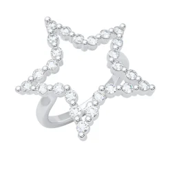 Charlie Cloud® Floating Diamond Star Ring 0.69 ctw