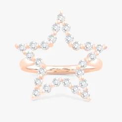 Charlie Cloud® Floating Diamond Star Ring 0.69 ctw