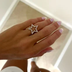 Charlie Cloud® Floating Diamond Star Ring 0.69 ctw