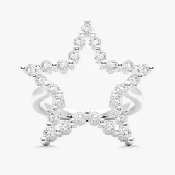 Charlie Cloud® Floating Diamond Star Ring 0.69 ctw