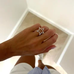 Charlie Cloud® Floating Diamond Star Ring 0.69 ctw