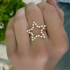 Charlie Cloud® Floating Diamond Star Ring 0.69 ctw