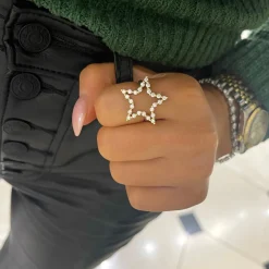 Charlie Cloud® Floating Diamond Star Ring 0.69 ctw