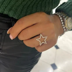 Charlie Cloud® Floating Diamond Star Ring 0.69 ctw