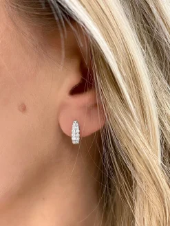 Clara Pave Diamond Huggie Earrings