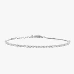 Coco Halfway Diamond Tennis Bracelet with Lobster Closure 1.21 ctw
