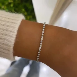 Coco Halfway Diamond Tennis Bracelet with Lobster Closure 1.21 ctw