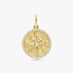 Compass Diamond Charm