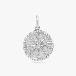 Compass Diamond Charm