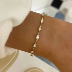 Cosmo Multi-Shape Floating Diamond Tennis Bracelet 2.25 ctw