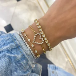 Cosmo Multi-Shape Floating Diamond Tennis Bracelet 2.25 ctw