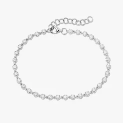 Cupcake Illusion Diamond Tennis Bracelet with Lobster Closure 0.60 ctw