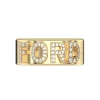 Custom 3D Diamond Solid Gold Cigar Band