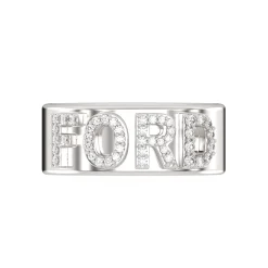 Custom 3D Diamond Solid Gold Cigar Band