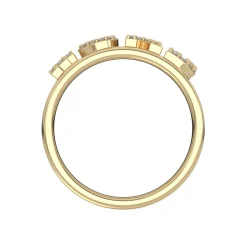 Custom 3D Diamond Solid Gold Cigar Band