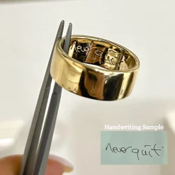 Custom 3D Diamond Solid Gold Cigar Band