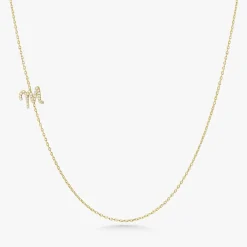 Custom Diamond Initial Necklace