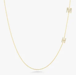 Custom Diamond Initial Necklace