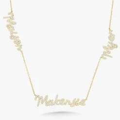 Custom Multiple Diamond Name Necklace