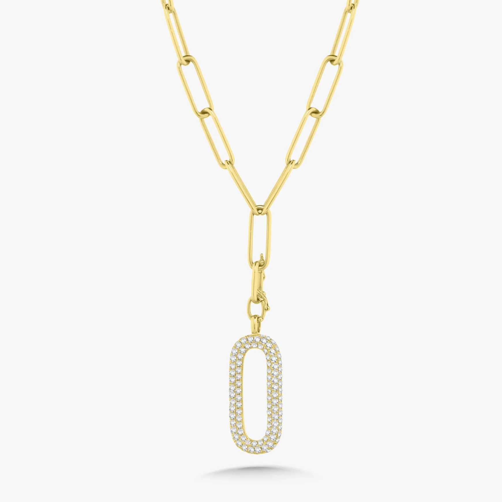 Dana Paperclip Chain with Detachable Diamond Toggle