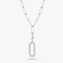 Dana Paperclip Chain with Detachable Diamond Toggle