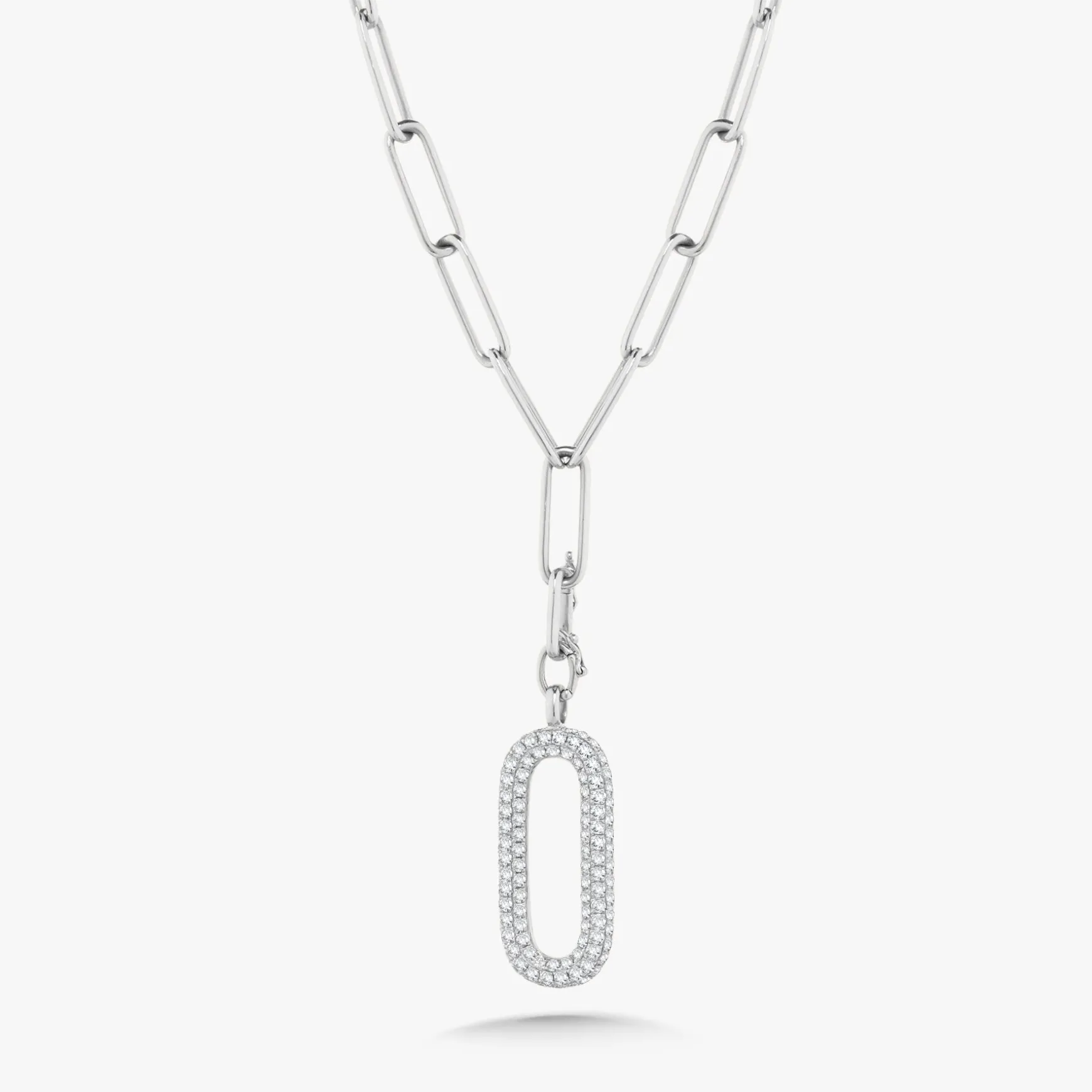 Dana Paperclip Chain with Detachable Diamond Toggle