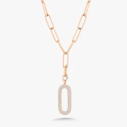 Dana Paperclip Chain with Detachable Diamond Toggle