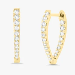 Danica Diamond Pointed Huggie Earrings