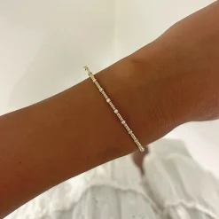 Daria Diamond Station Flexible Bangle Bracelet