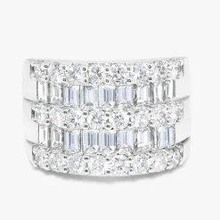 Double Gianna Baguette Diamond Ring 3.64 ctw