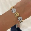 Drew Smiley Pave & Gold Bracelet 2.25 ctw