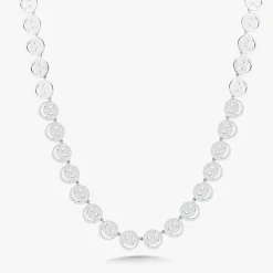 Drew Smiley Pave Diamond Adjustable Choker Necklace 2.77 ctw